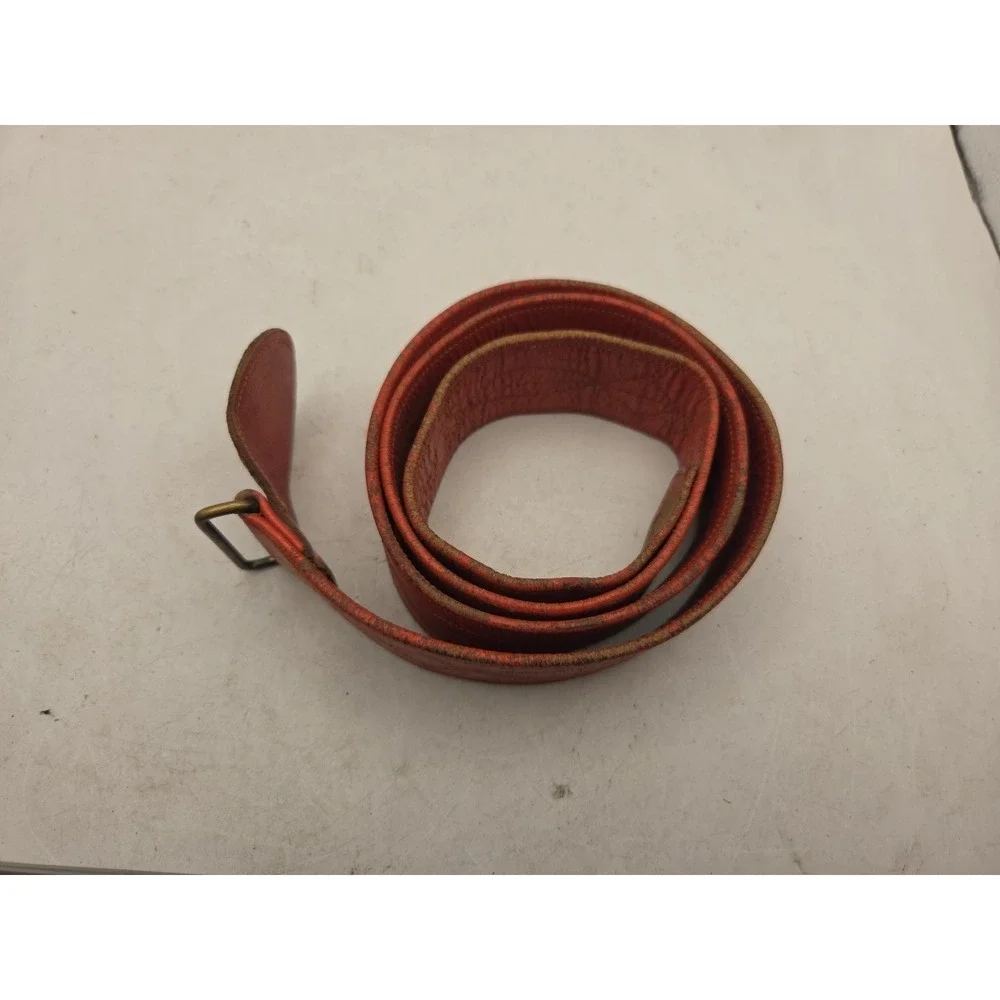 The M.C. Lilley CO Templar Masonic Belt Red NO Buckles or Chains Red Leather